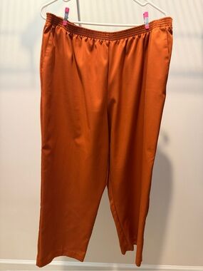 Alfred Dunner Burnt Orange Elastic-Waist Trousers
